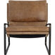 Zancor Gunmetal / Tan Leather Lounge Chair